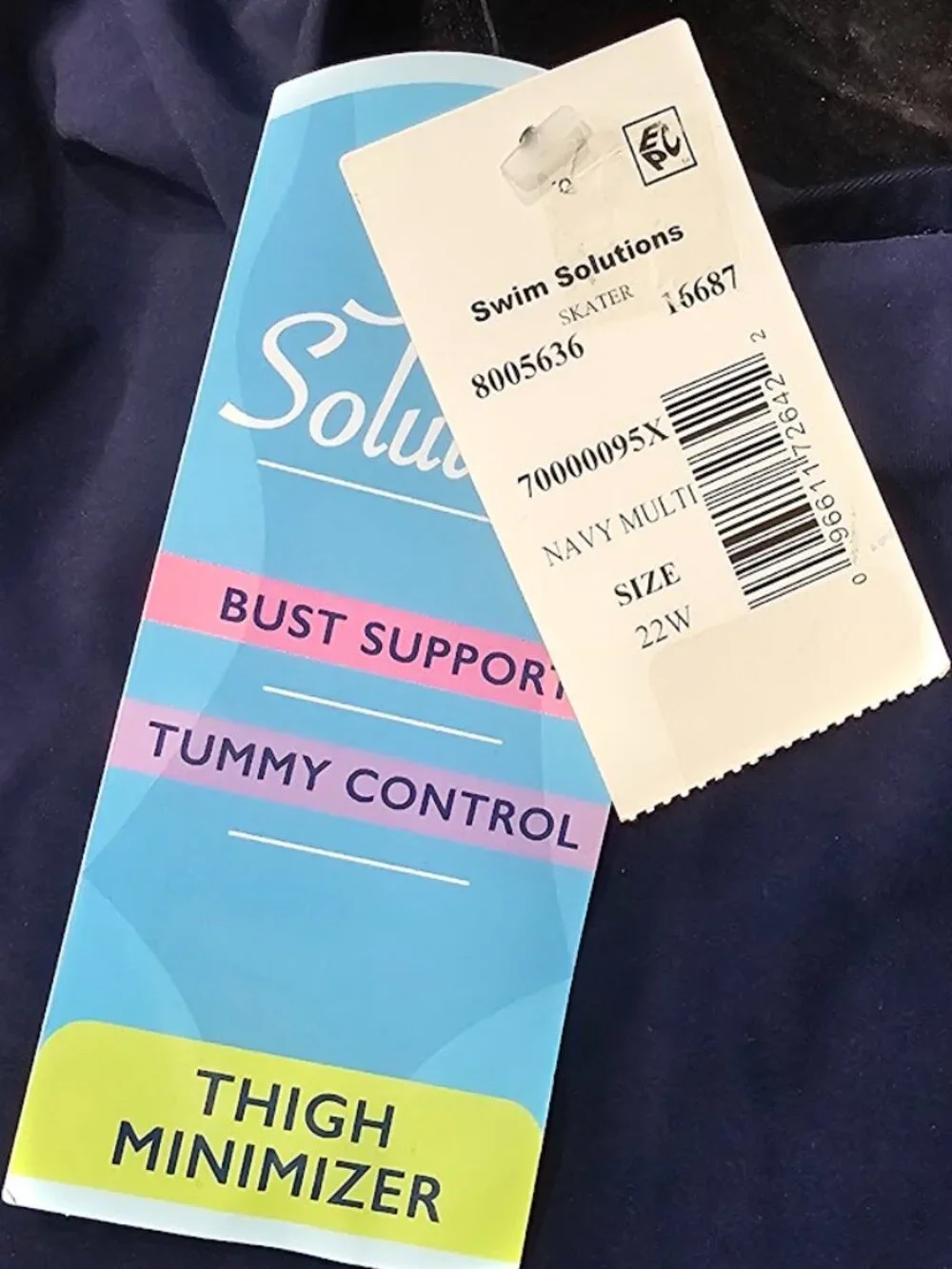 Swim Solutions Colorblocked Tummy-Control Swimdress